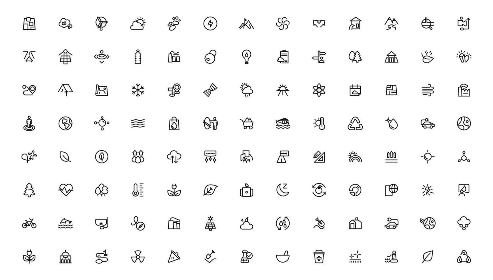 Ecology icons set. Nature icon. Eco green icons.Outline icon . vector