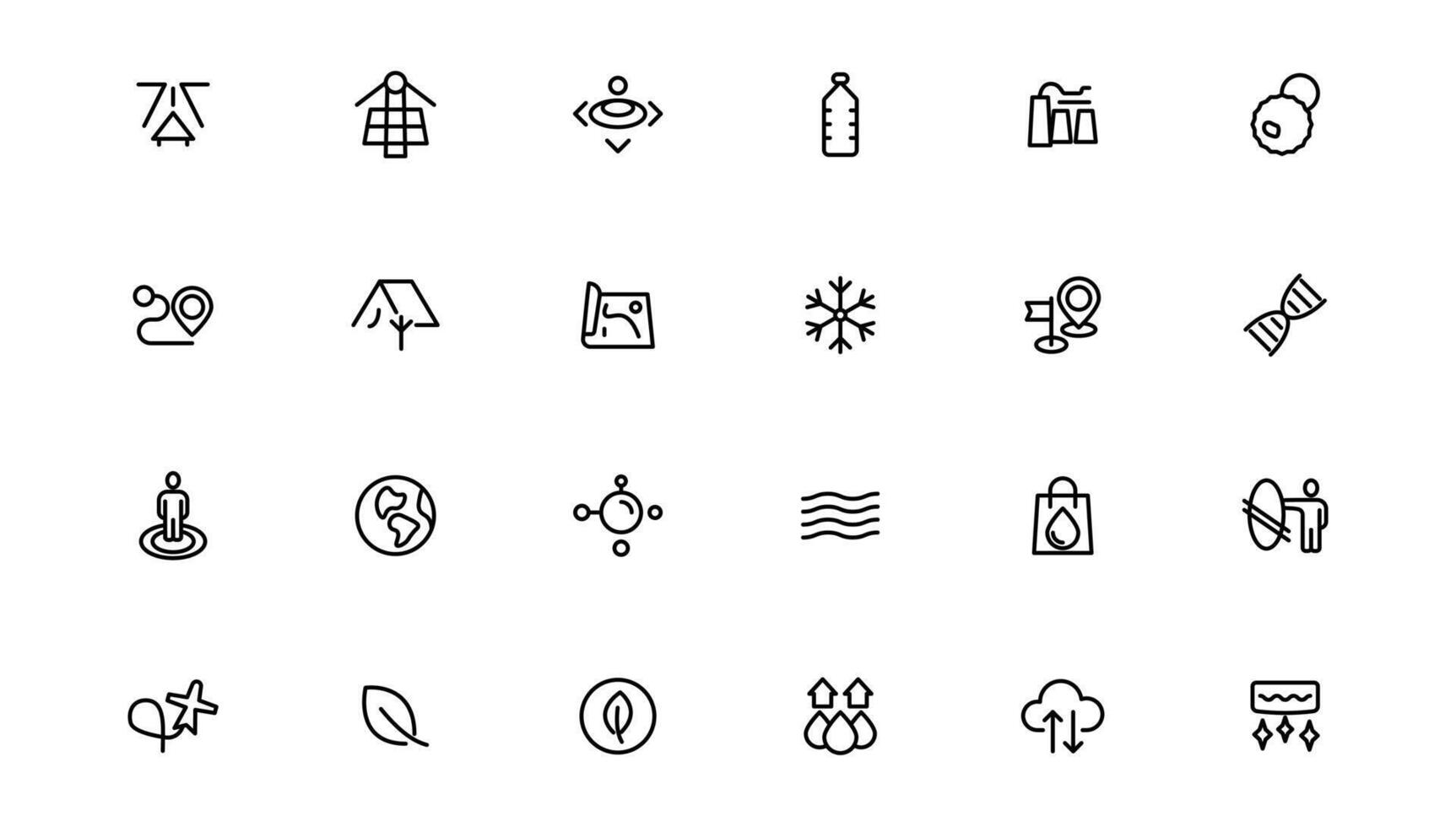 Ecology icons set. Nature icon. Eco green icons.Outline icon . vector