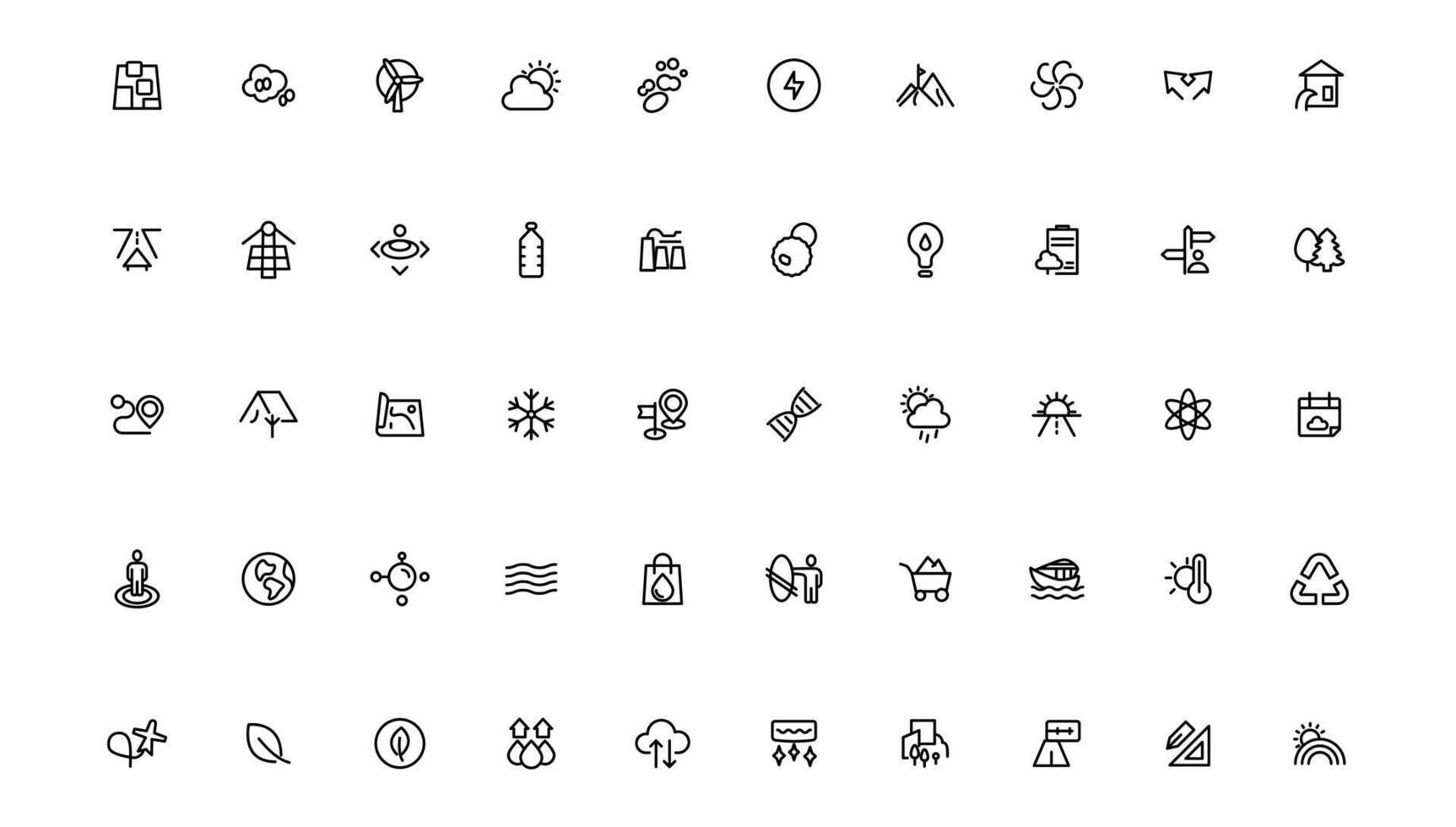 Ecology icons set. Nature icon. Eco green icons.Outline icon . vector