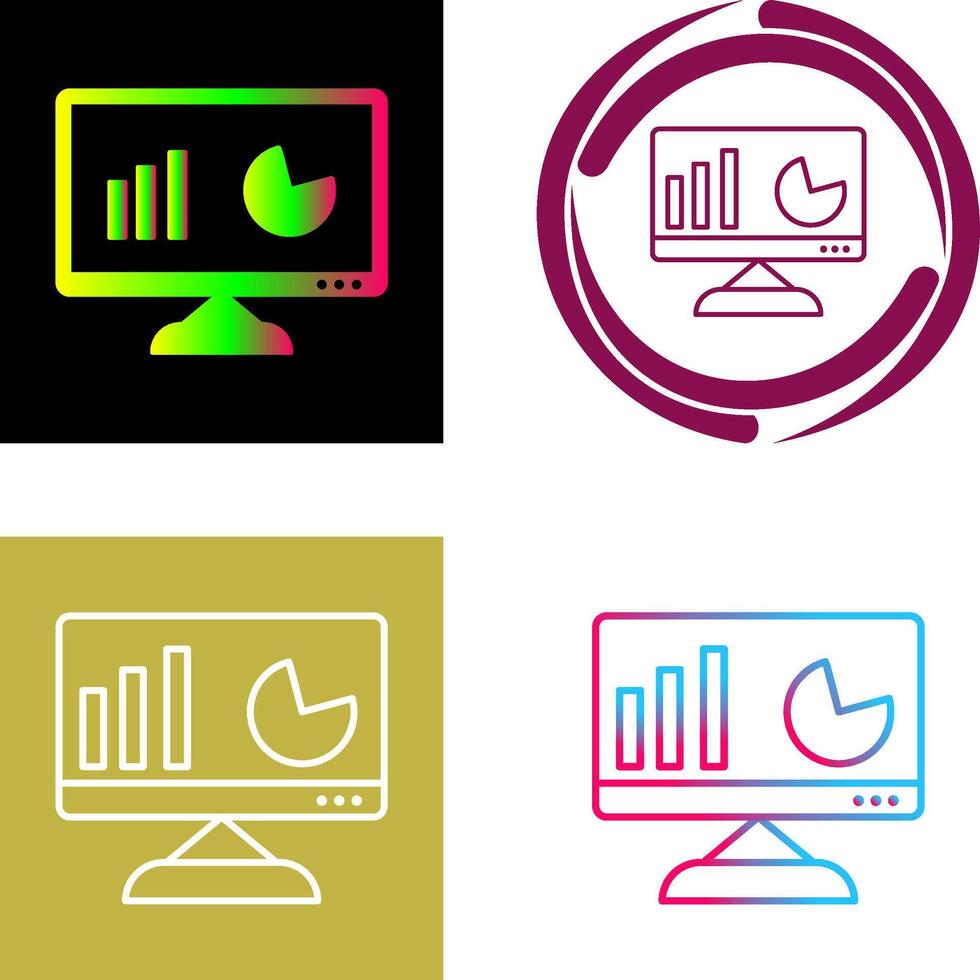Unique Analytics Icon Design vector