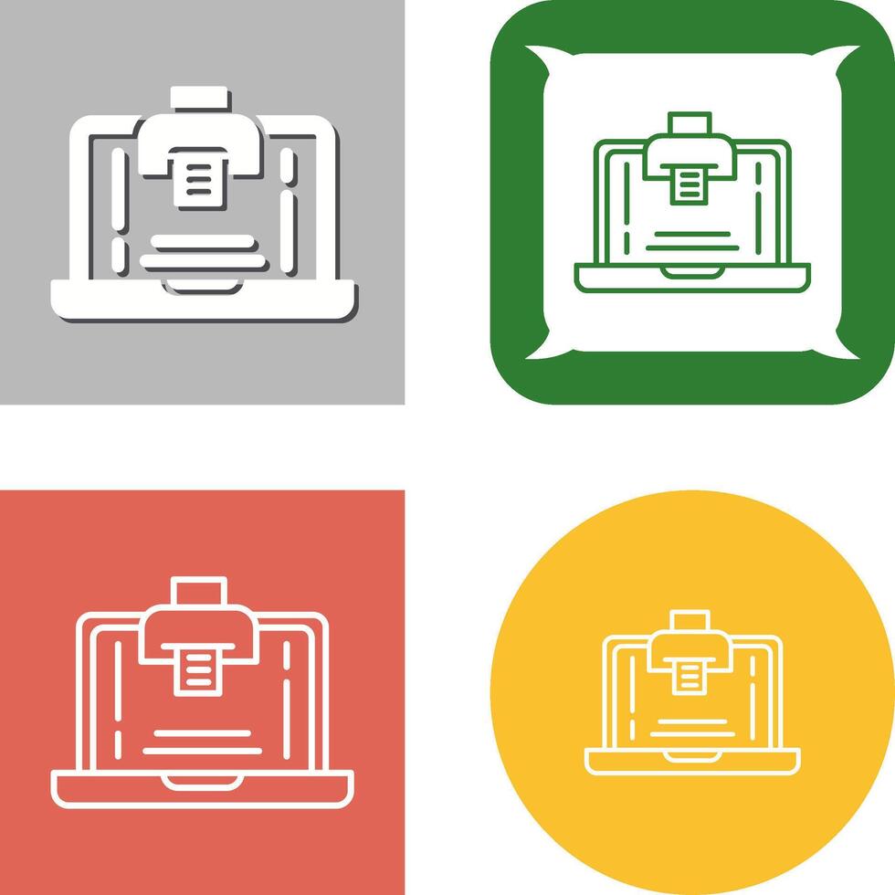 Print Icon Design vector