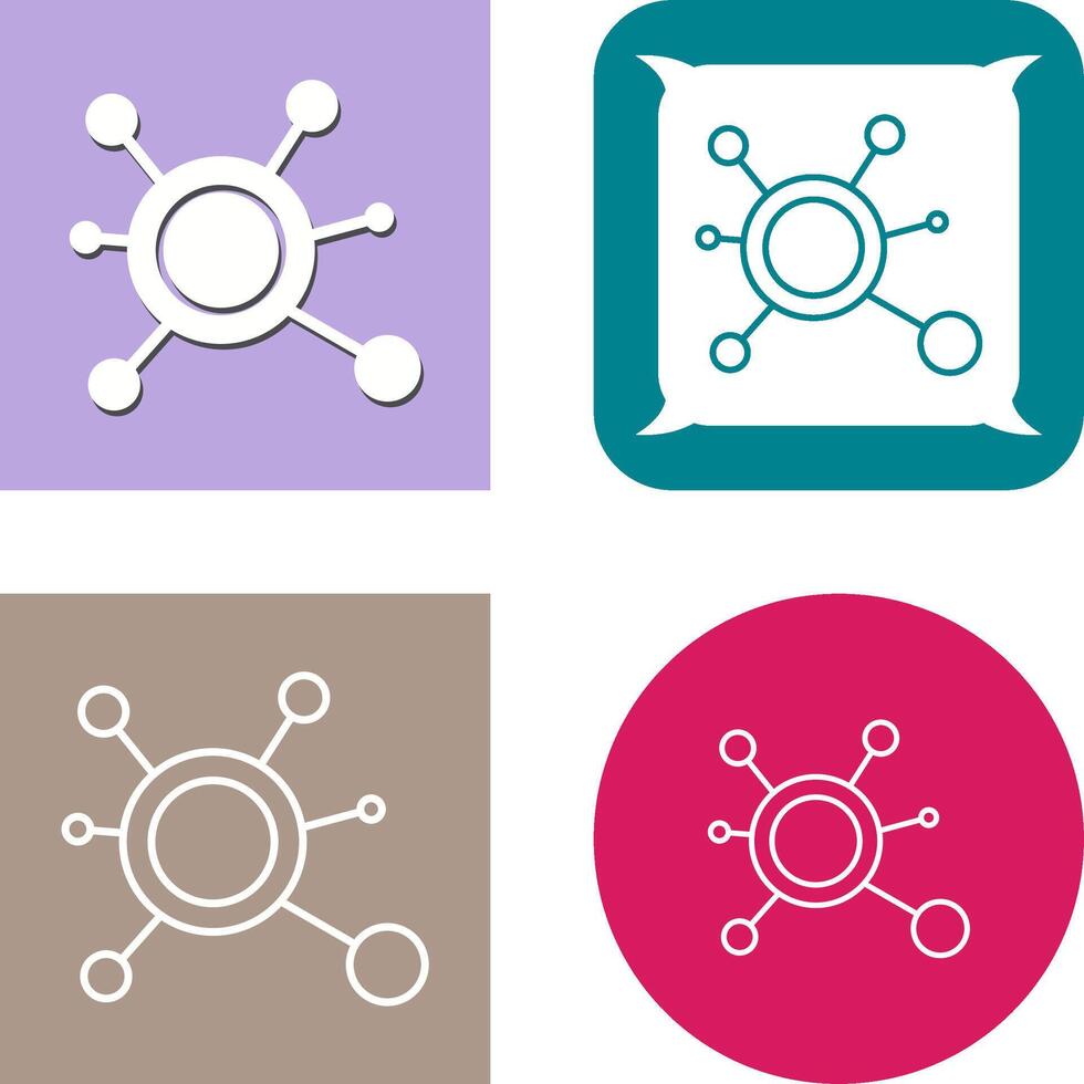Molecule Icon Design vector
