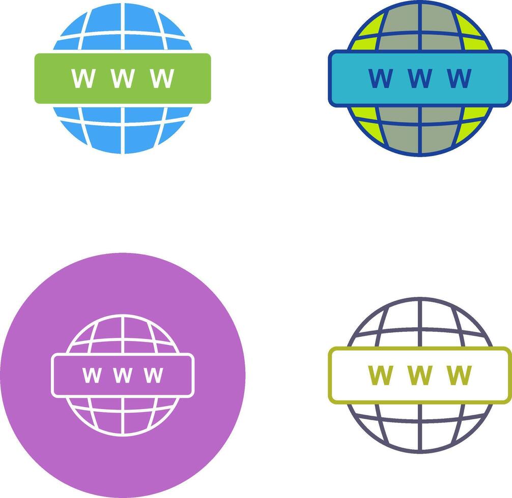 World Wide Web Icon Design vector