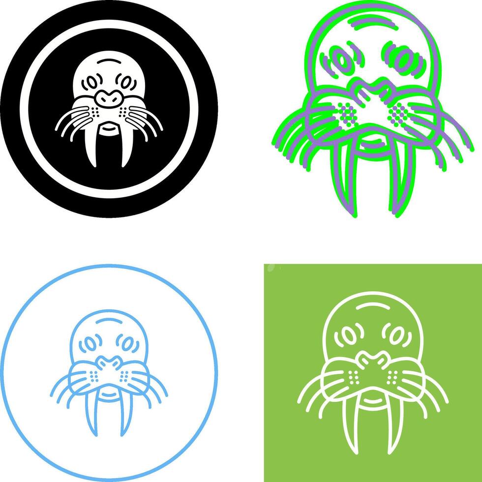 Walrus Icon Design vector