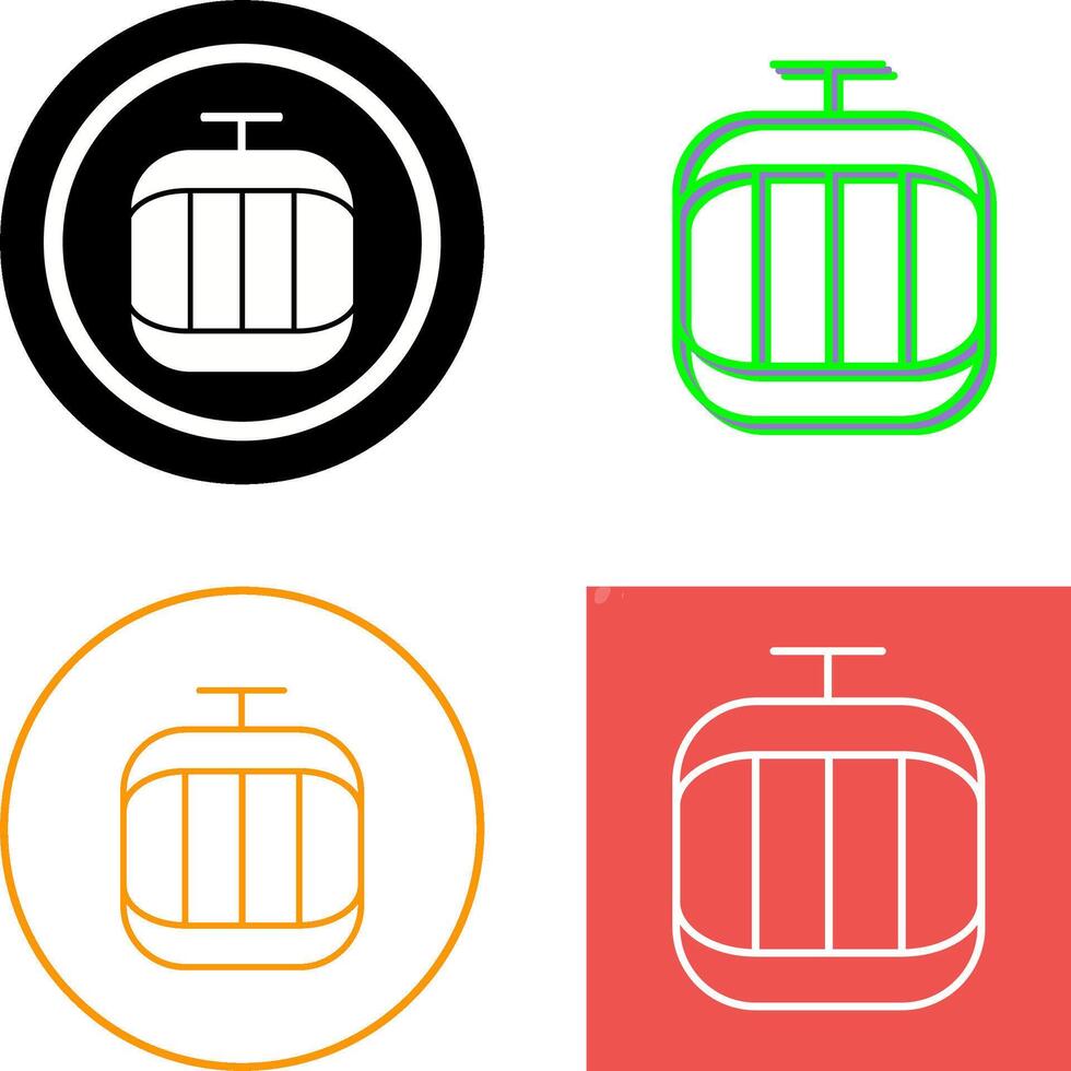 Cable Car Icon Design vector