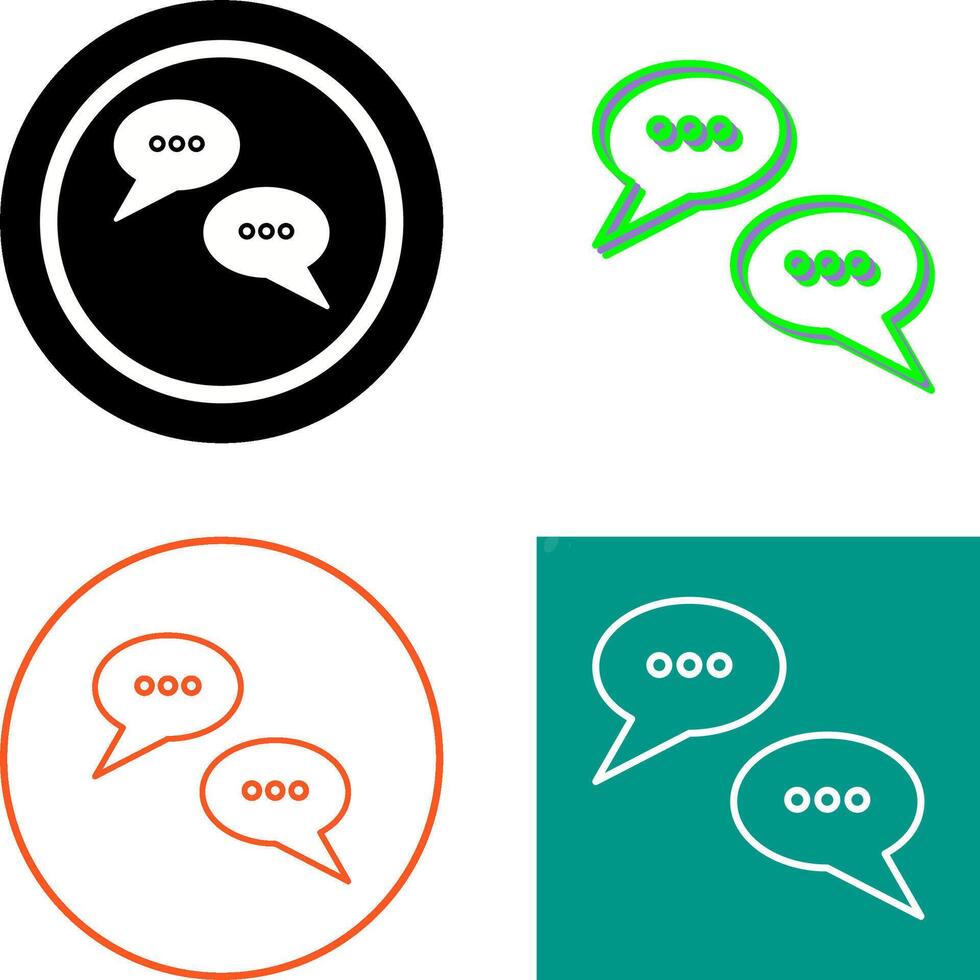 Conversation Bubbles Icon Design vector