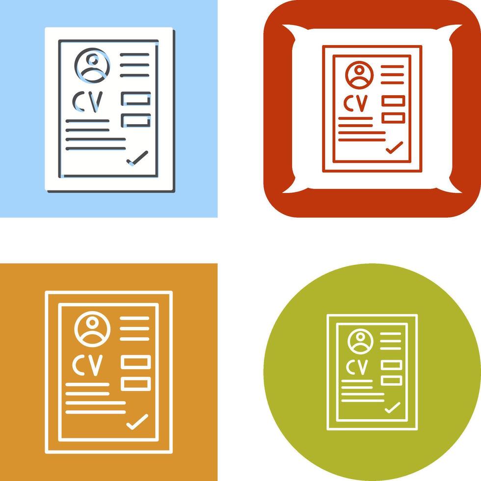CV Icon Design vector