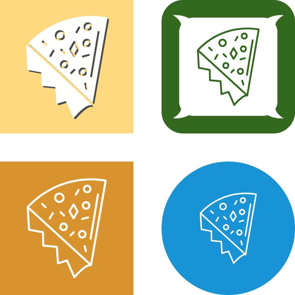 Pizza rebanada icono diseño vector