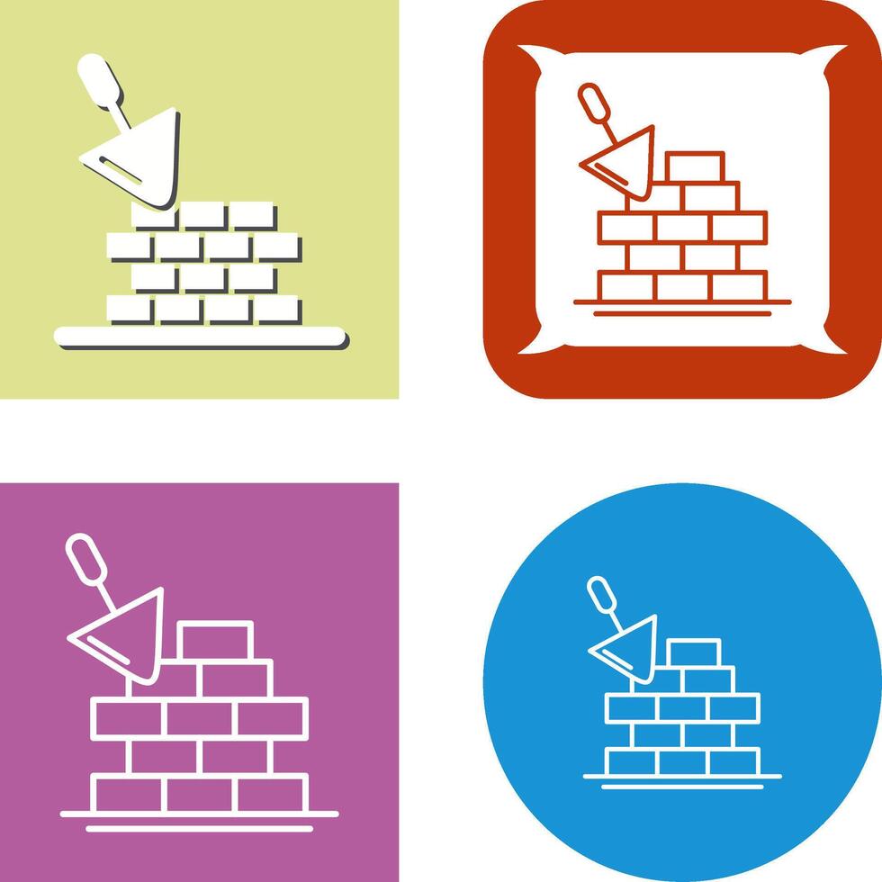 Brickwall Icon Design vector