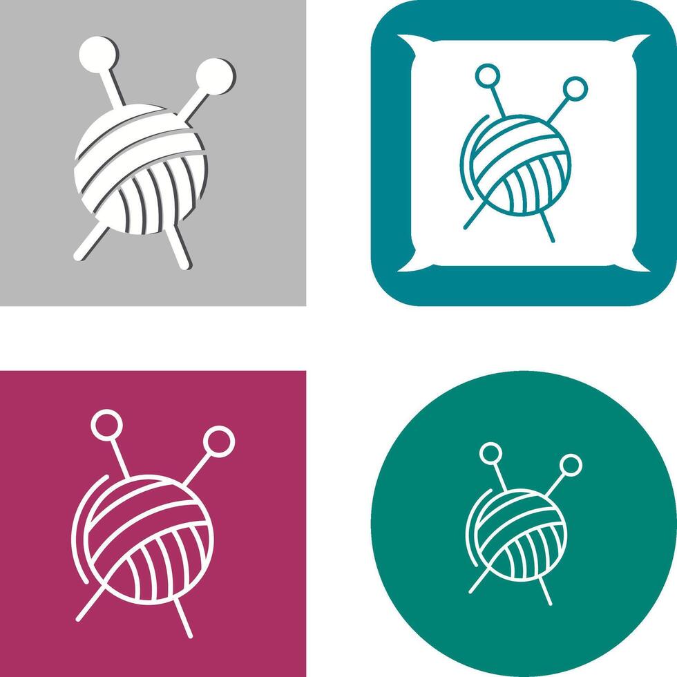 Knitting Icon Design vector
