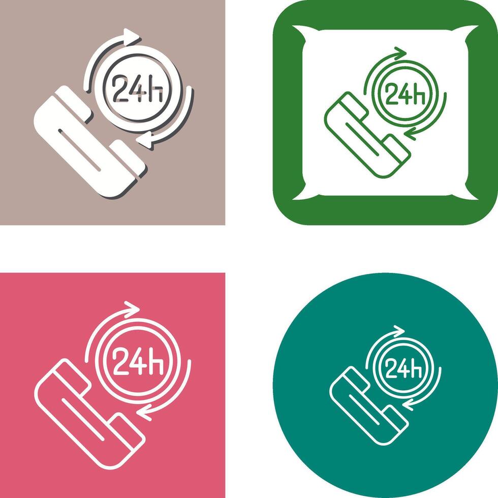 24h Icon Design vector