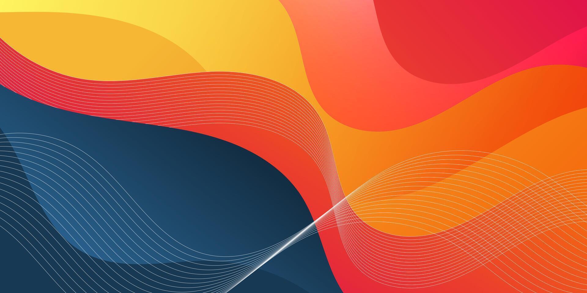Liquid background with gradient orange vector