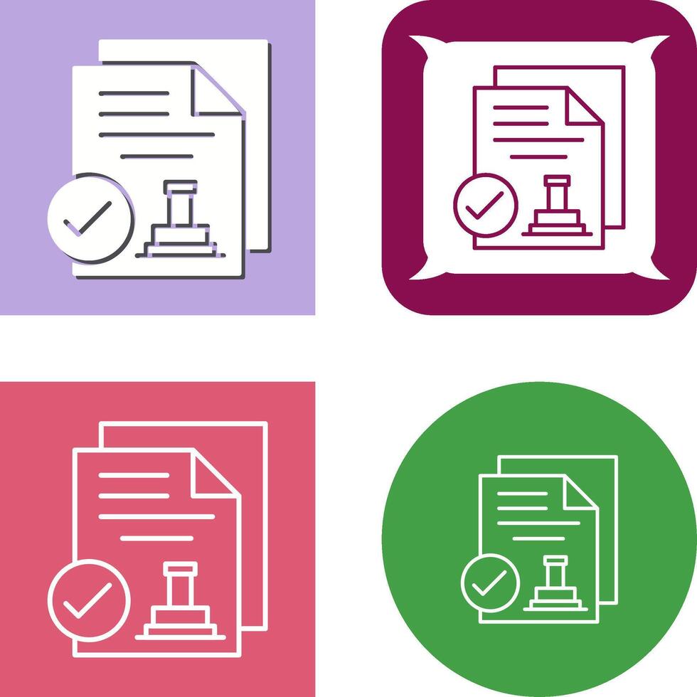 Approved Icon Design vector