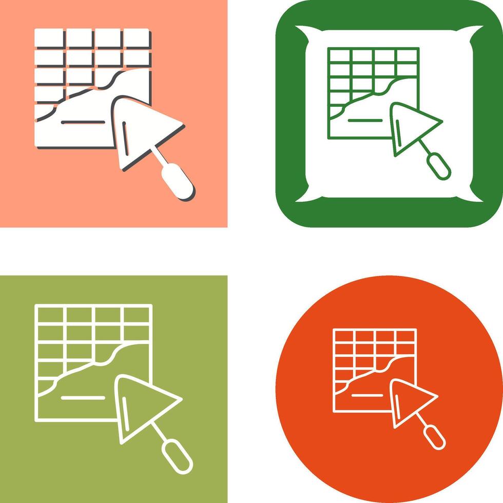 Plastering Icon Design vector