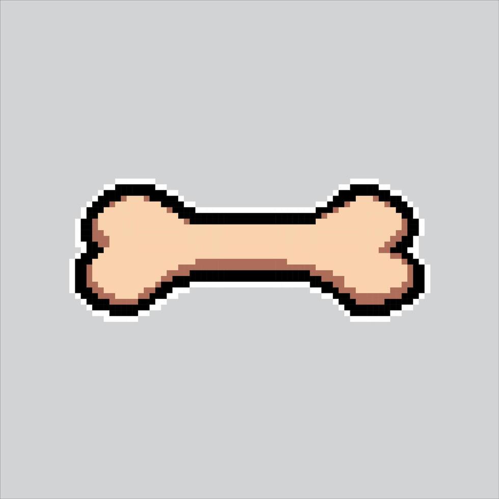 Pixel art illustration Bone. Pixelated Bone. Dog Pet Bone pixelated for the pixel art game and icon for website and game. old school retro. vector