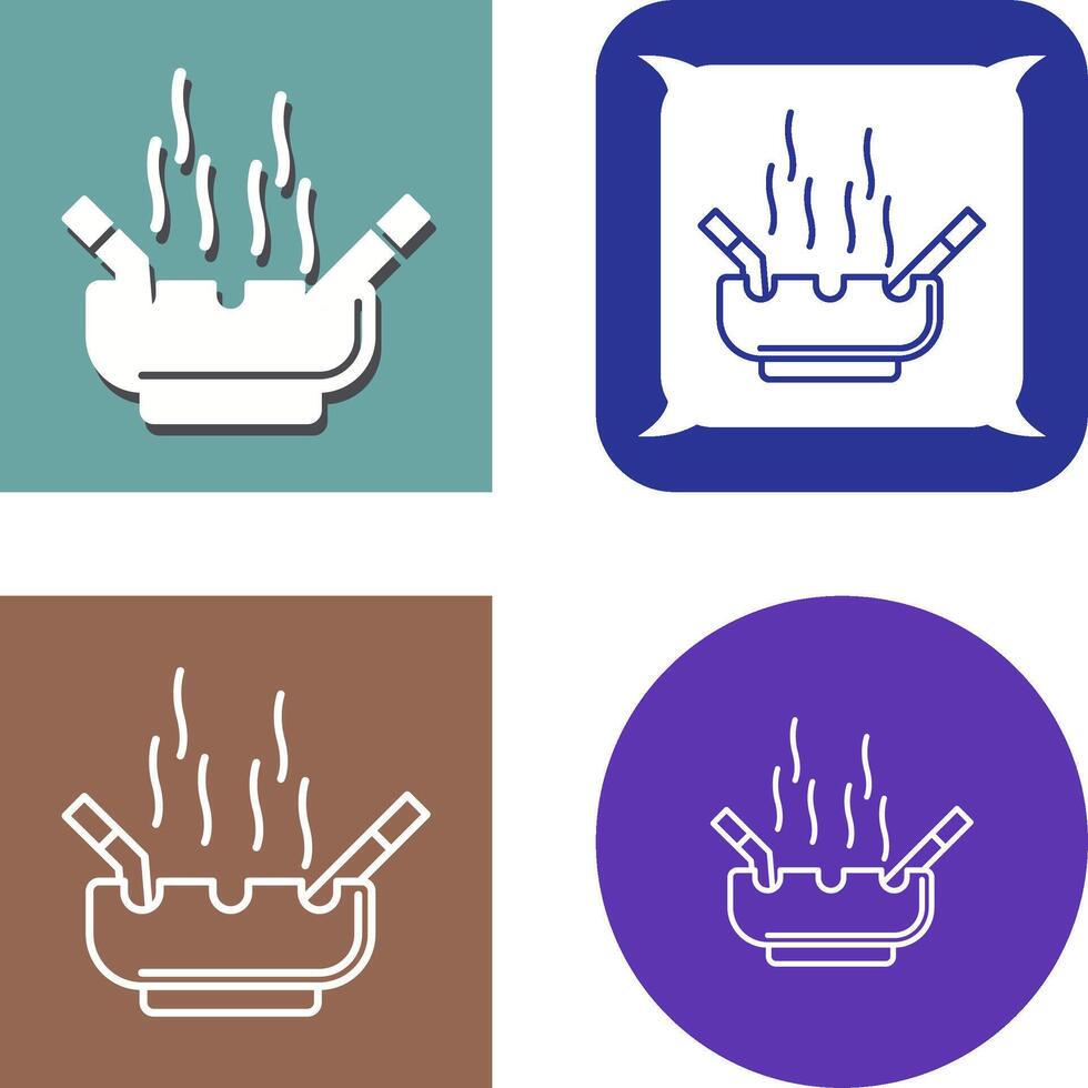 Ashtray Icon Design vector