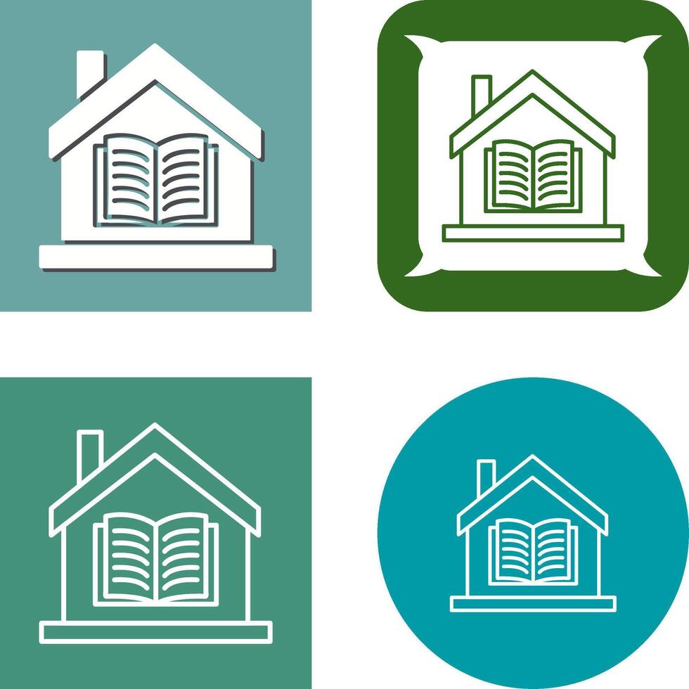 Homeschooling Icon Design vector