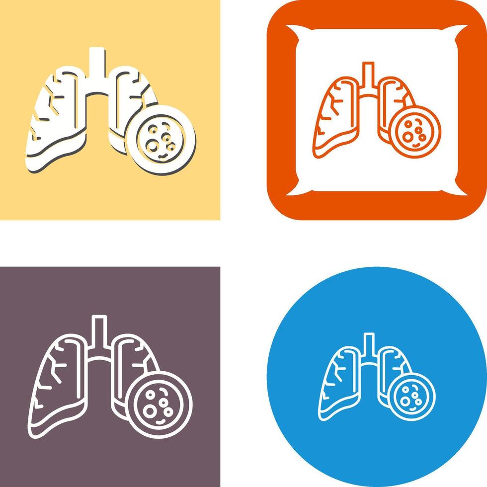 Lung Cancer Icon Design vector