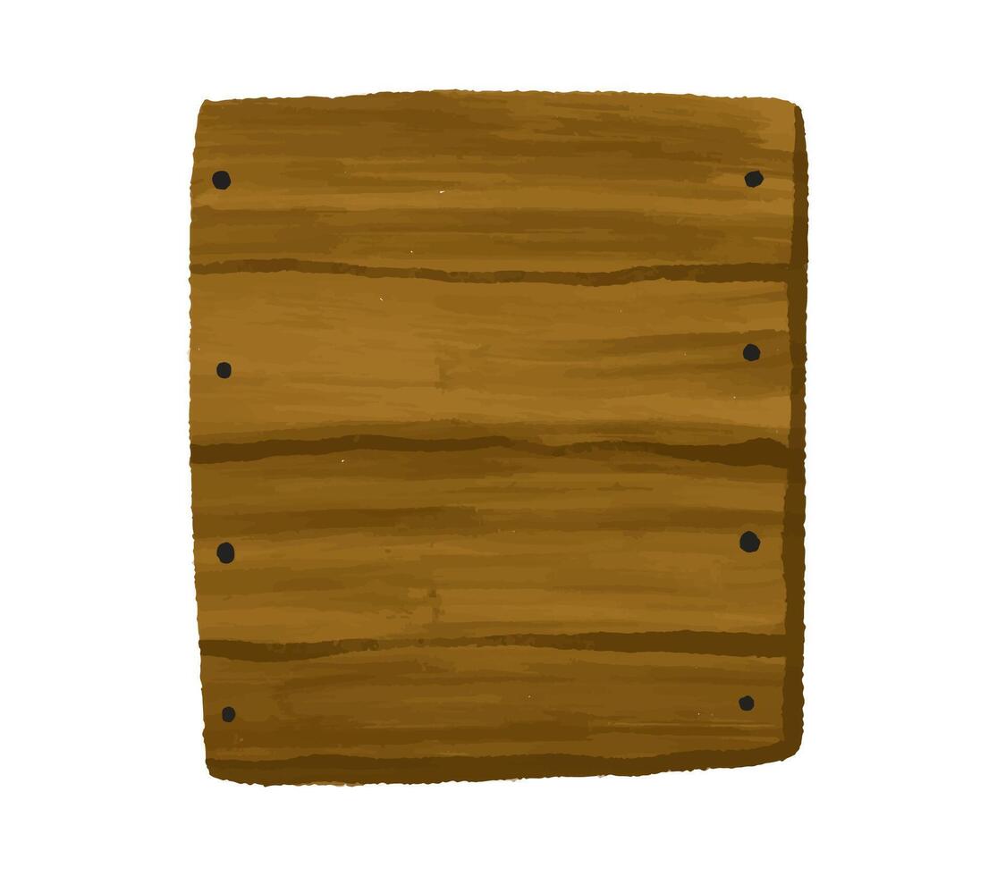 Set of wooden planks for inscriptions. Pointers. Hand drawn illu vector