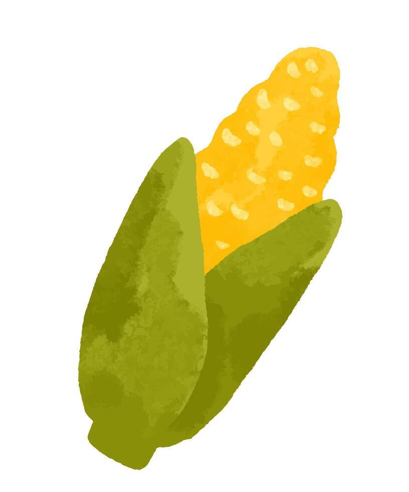 Set of cartoon vegetables. Hand drawn illustration on isolated b vector