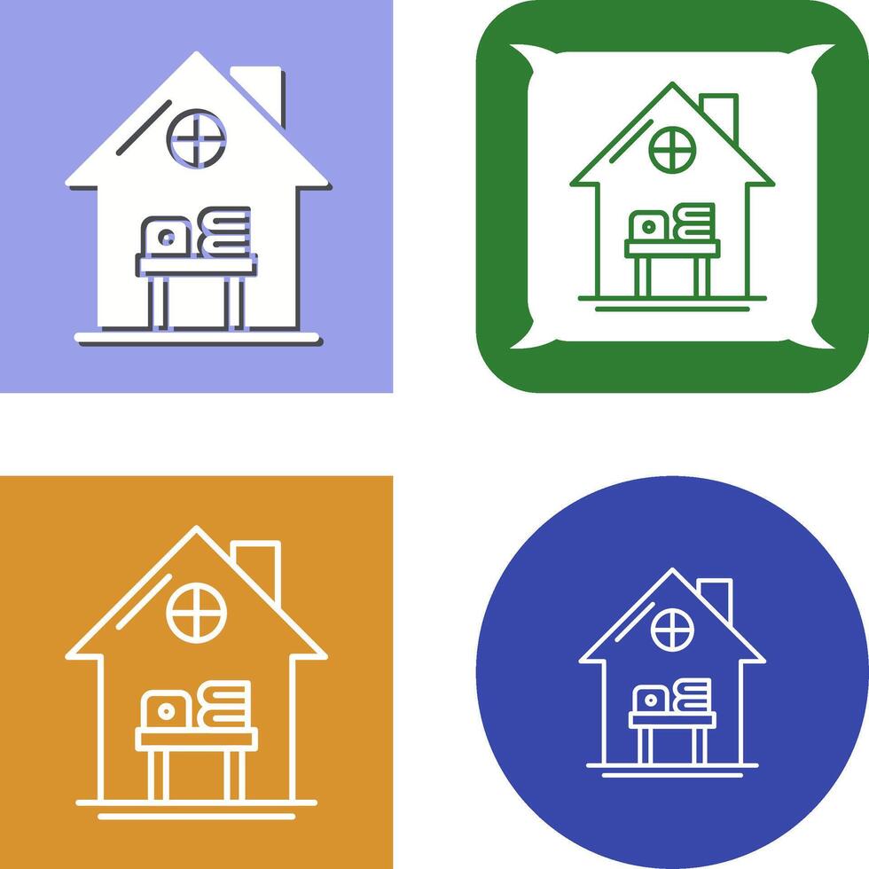 Home Work Place Icon Design vector