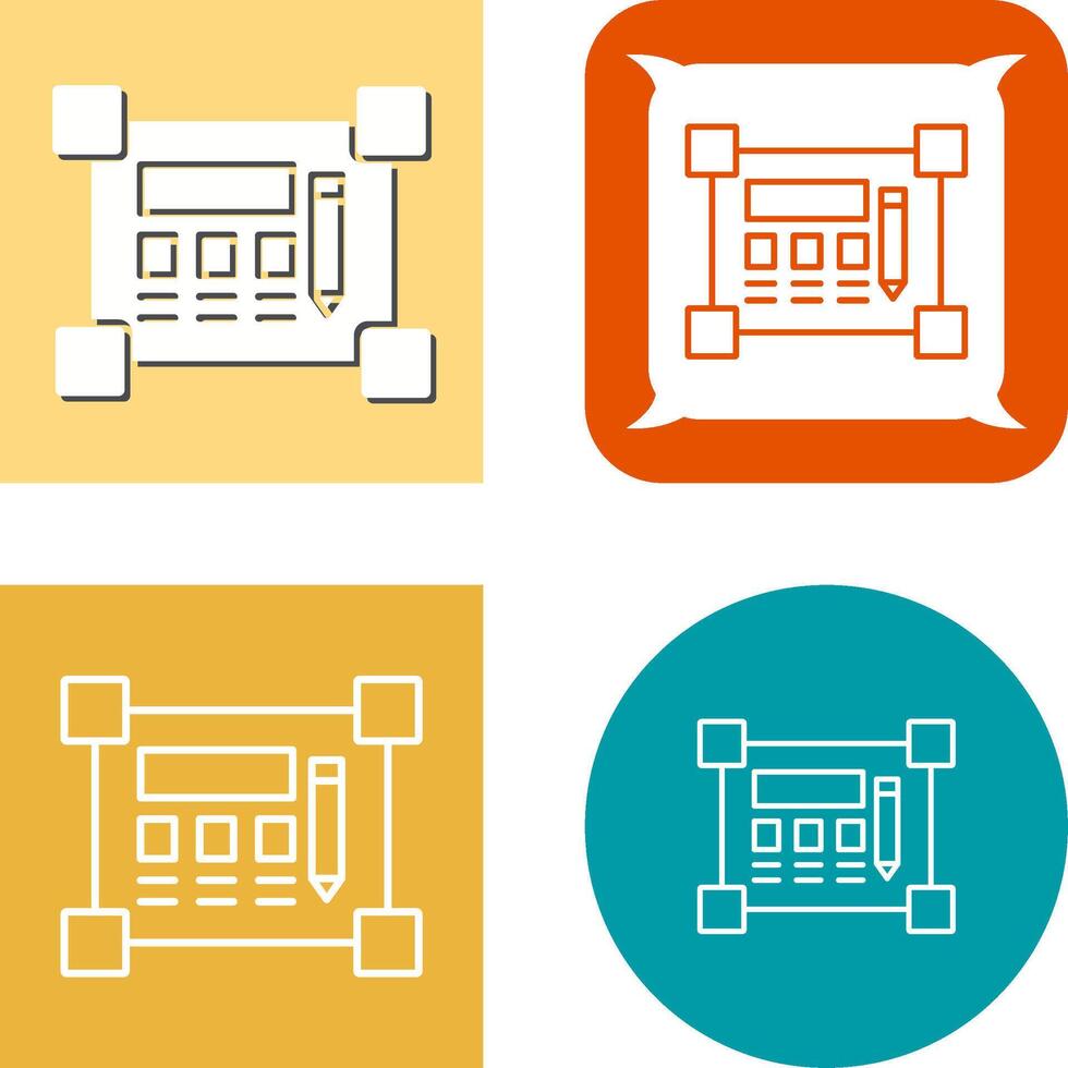 Blueprint Icon Design vector