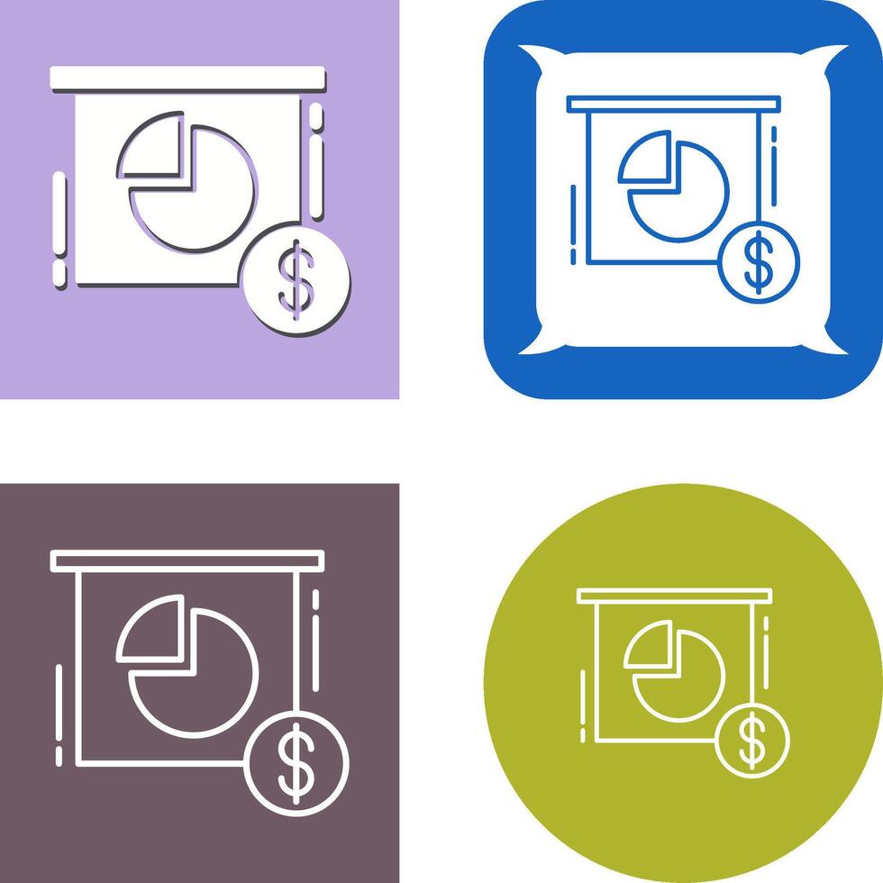 Pie Chart Icon Design vector