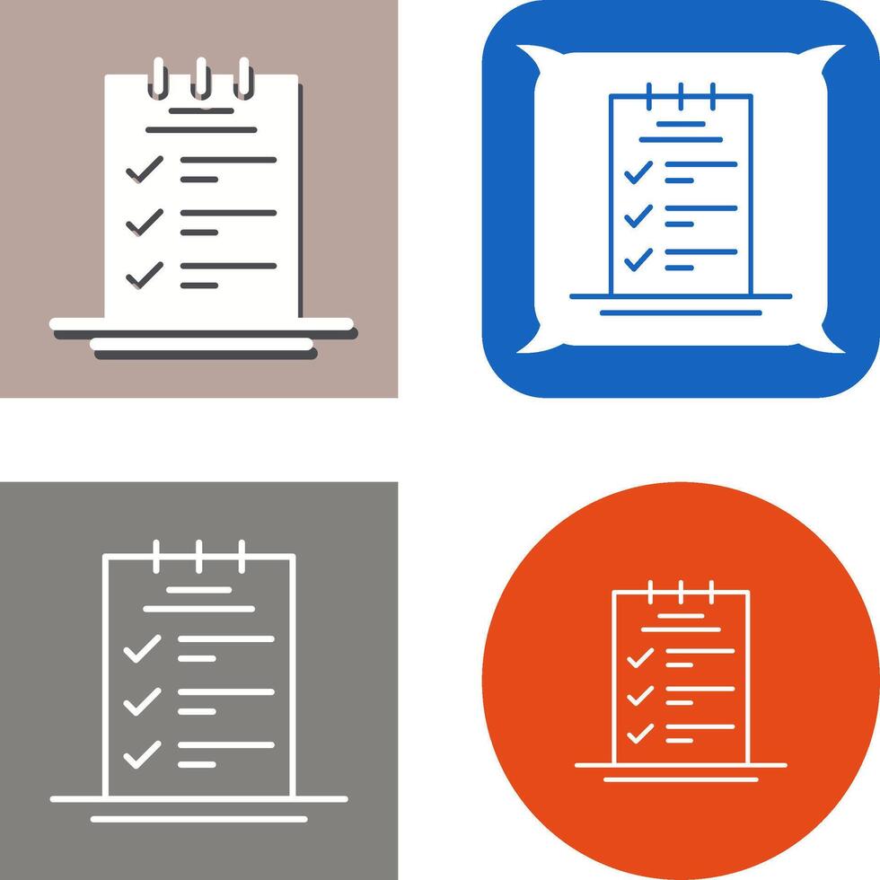 Booking CheckList Icon Design vector