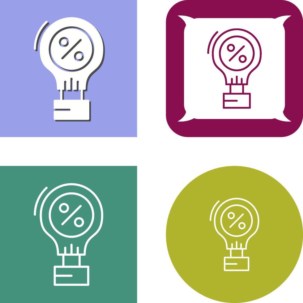 Hot Airballon Icon Design vector