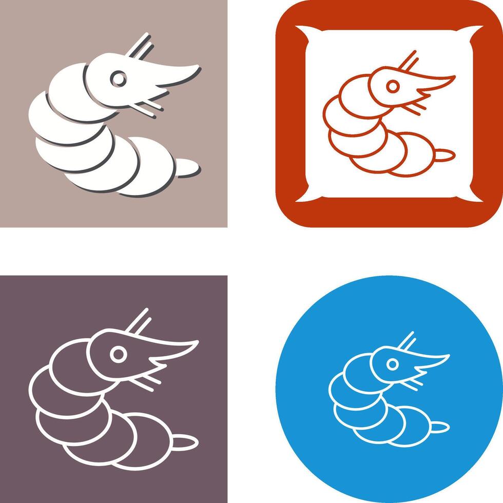 Shrimp Icon Design vector