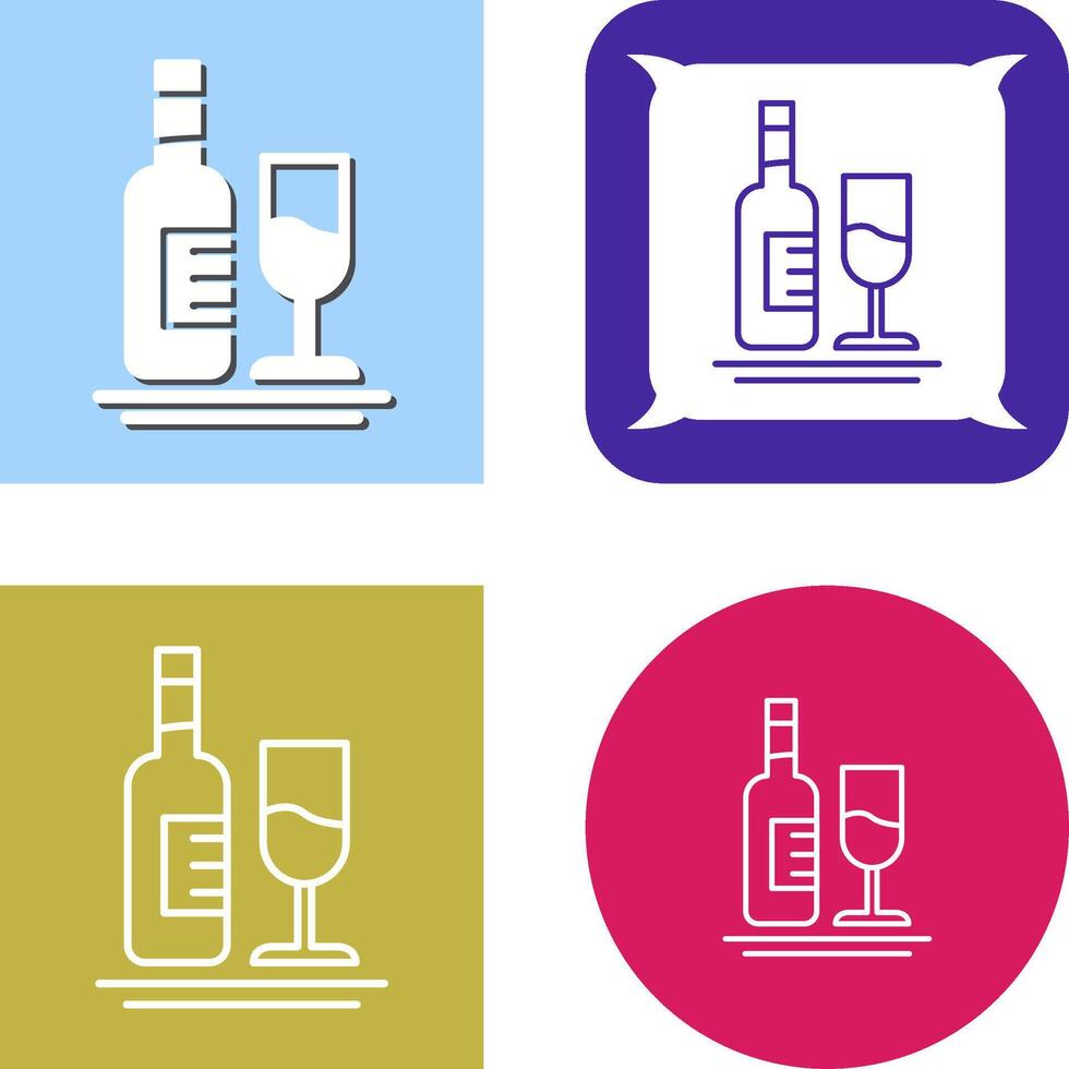 White Wine Icon Design vector