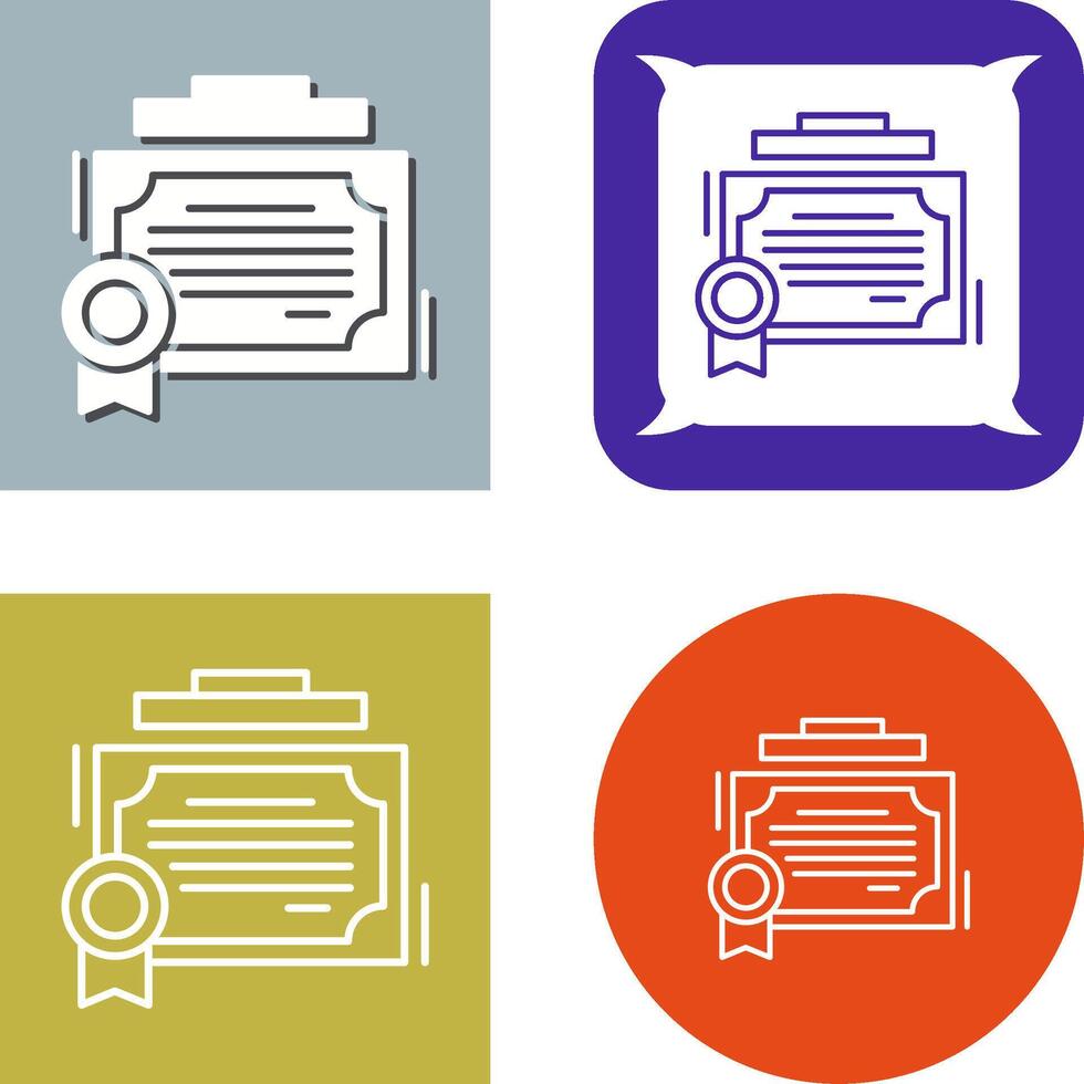Certificate Icon Design vector