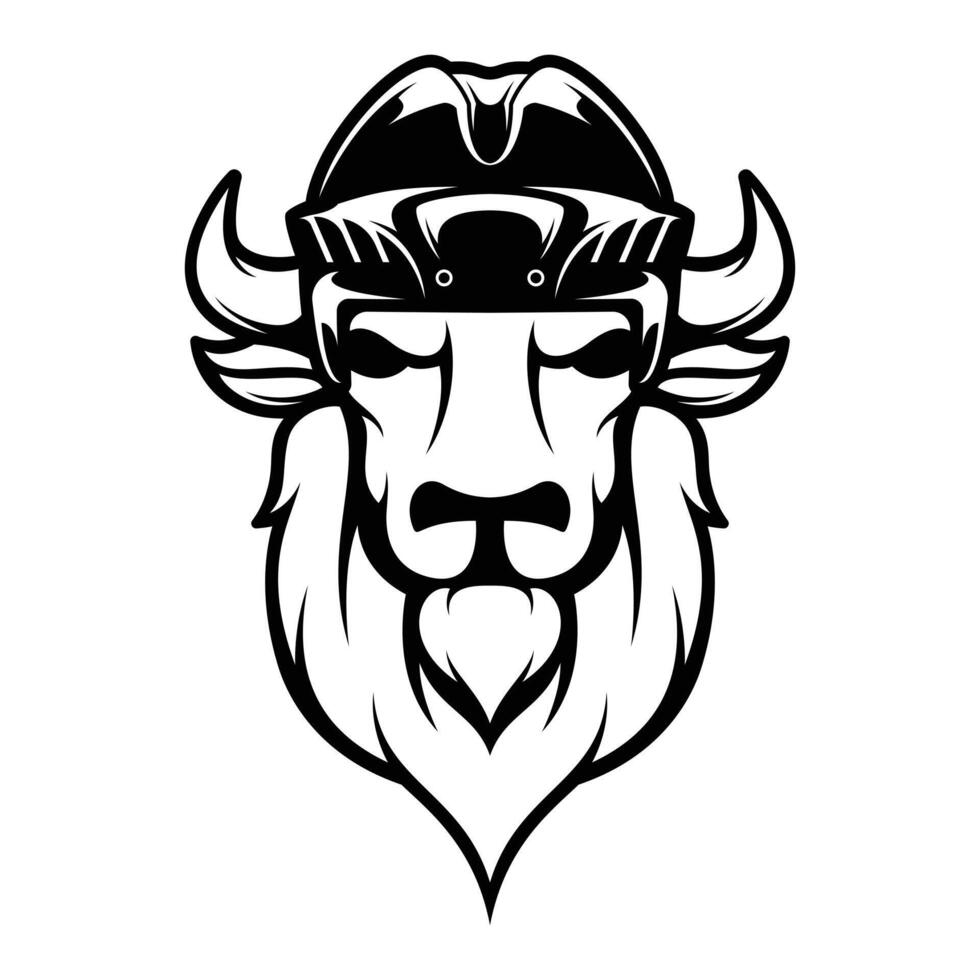 Buffalo Hockey Helmet Outline Version vector