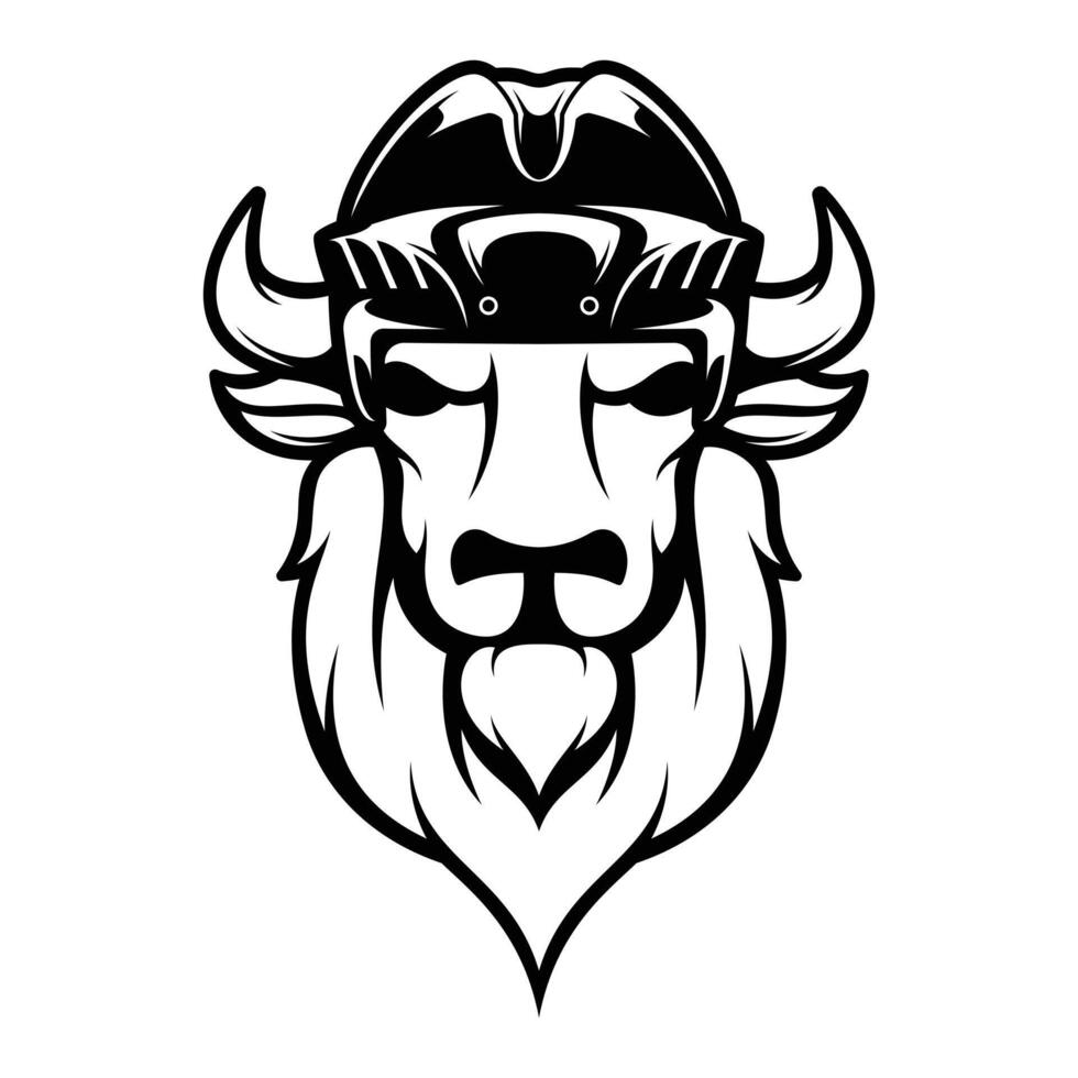 Buffalo Hockey Helmet Outline Version vector