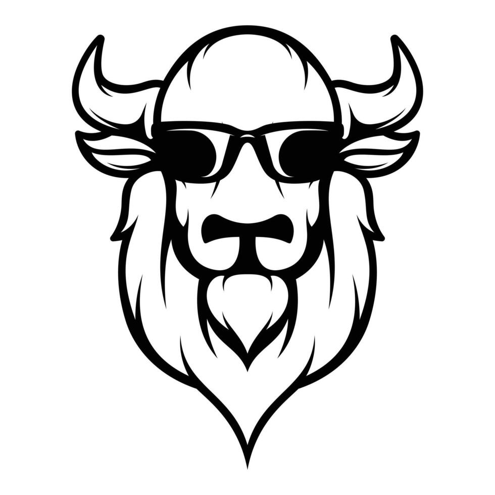 Buffalo Sunglass Outline Version vector