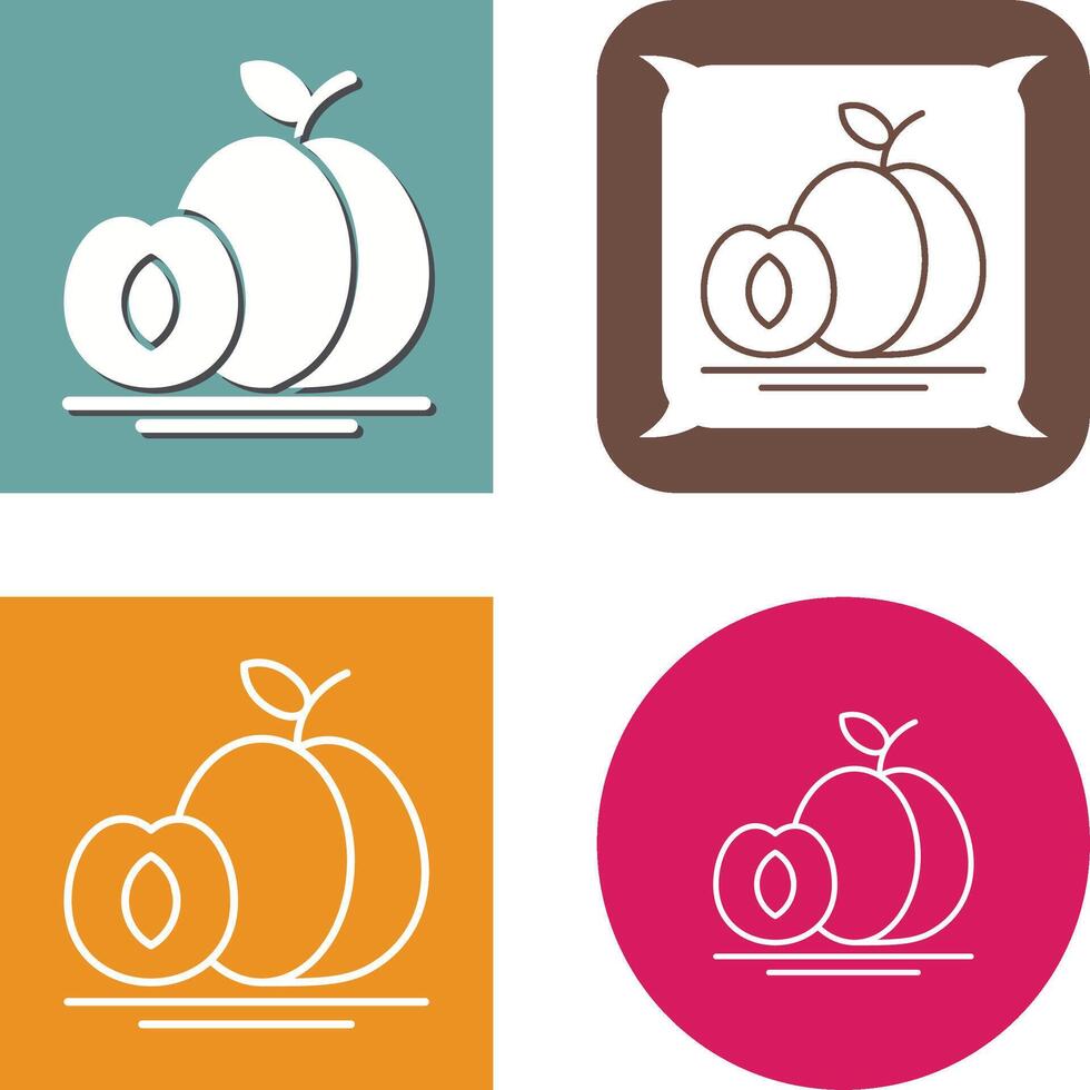 Apricot Icon Design vector