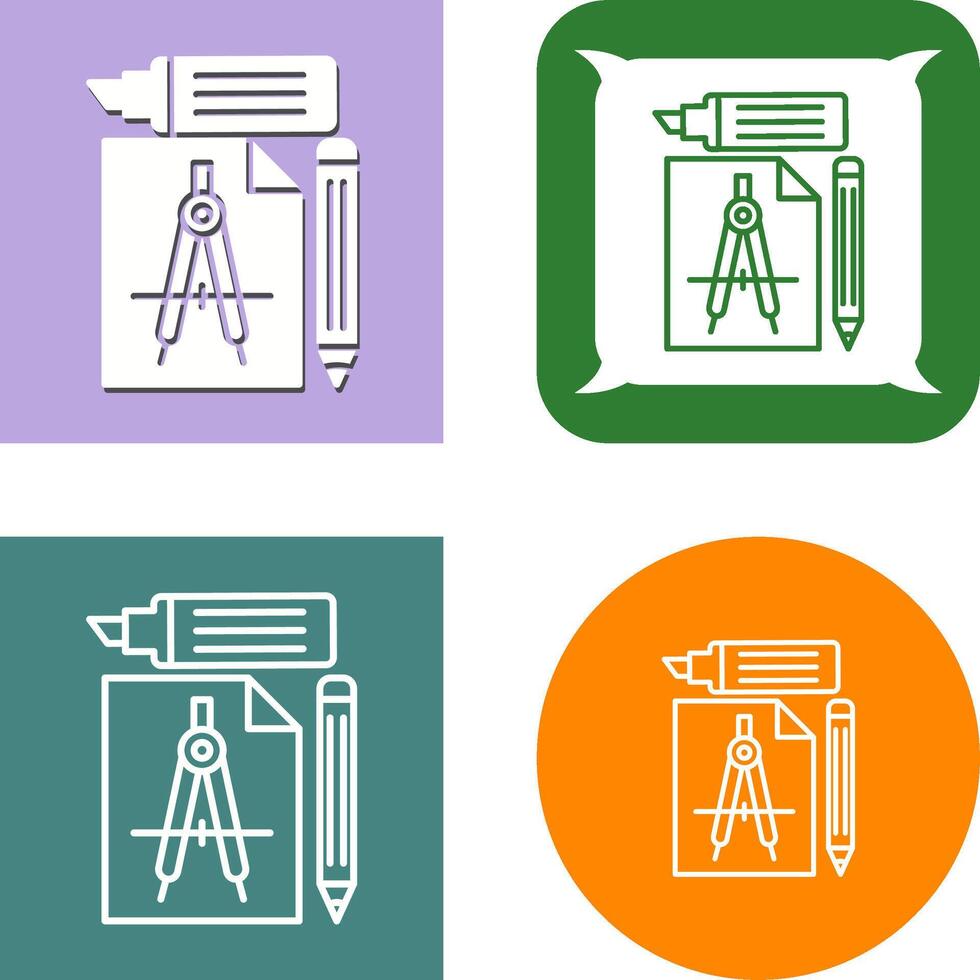 Study Tools Icon Design vector