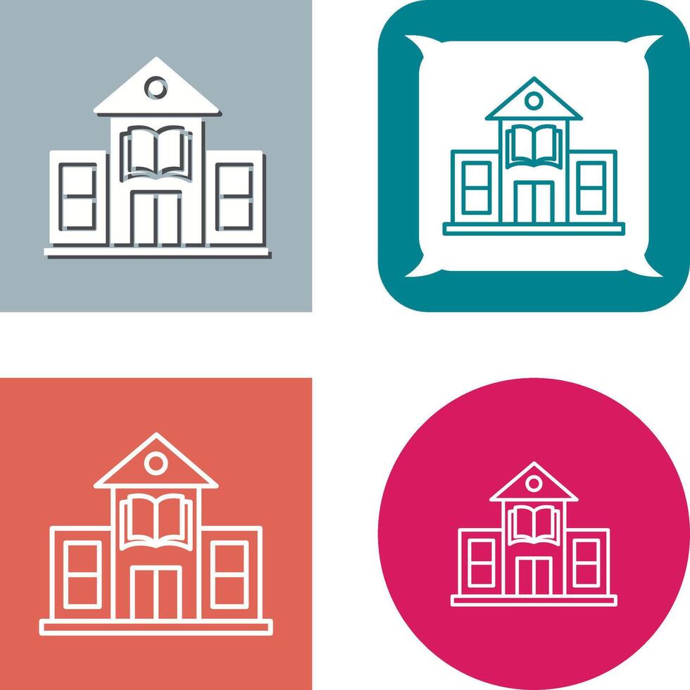 Library Building Icon Design vector