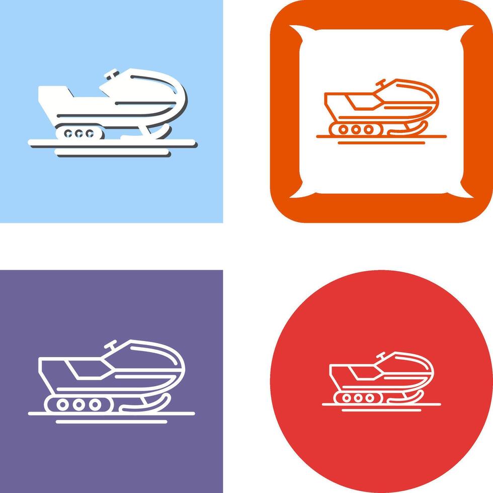 Snowmobile Icon Design vector