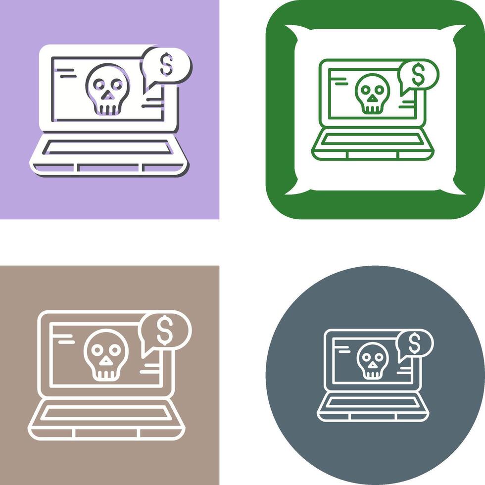 Online Fraud Icon Design vector