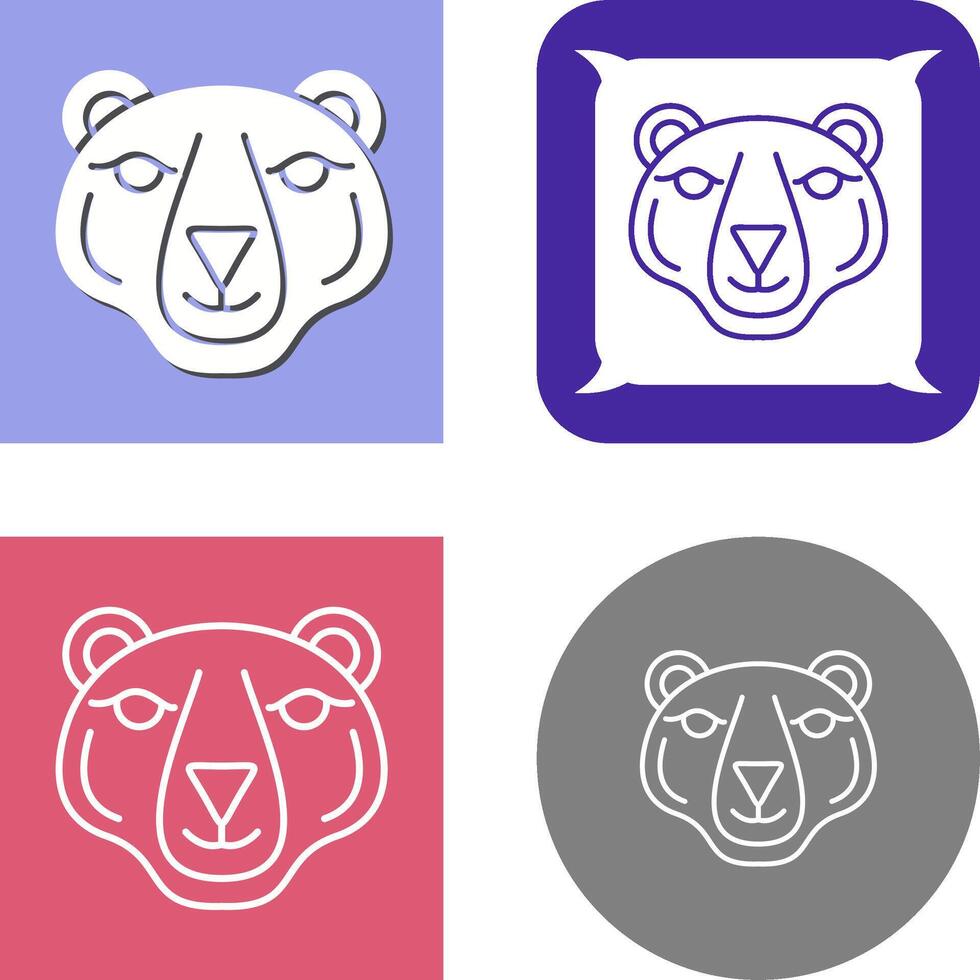 diseño de icono de oso polar vector