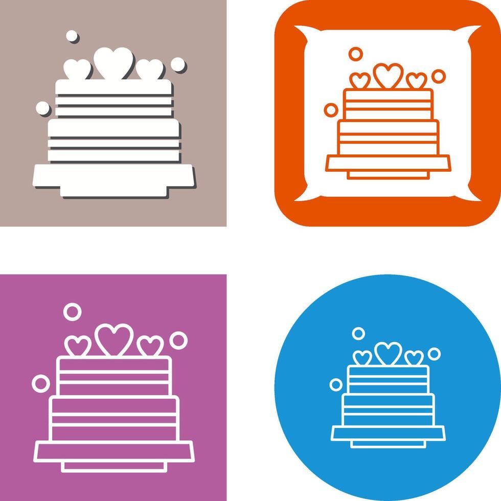 Wedding Cake Icon Design vector