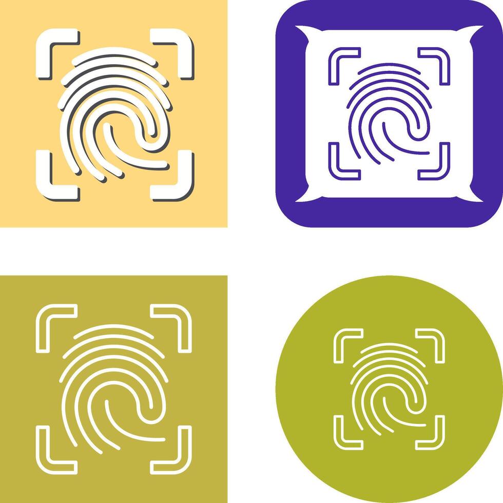 Finger Print Icon Design vector