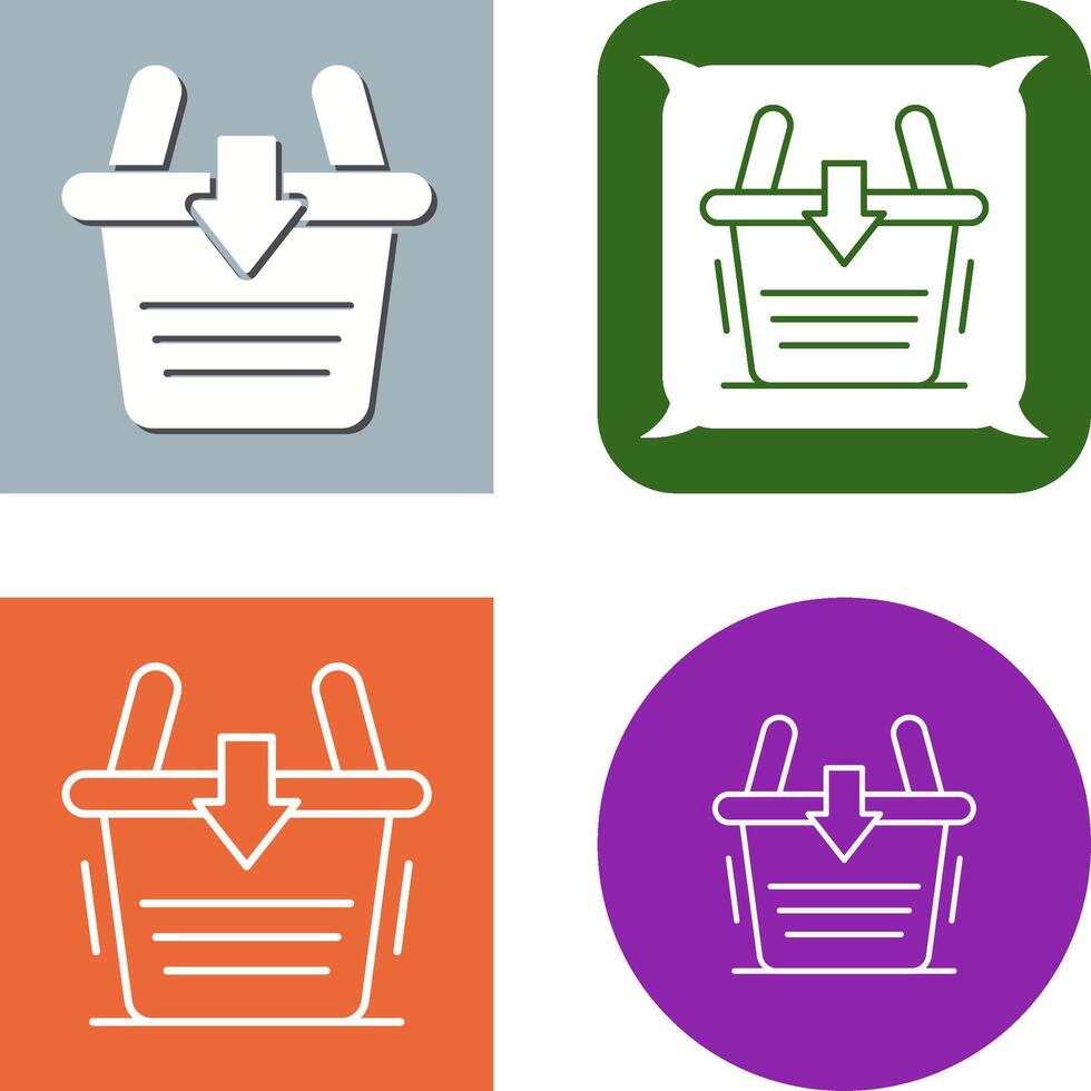 Add To Basket Icon Design vector