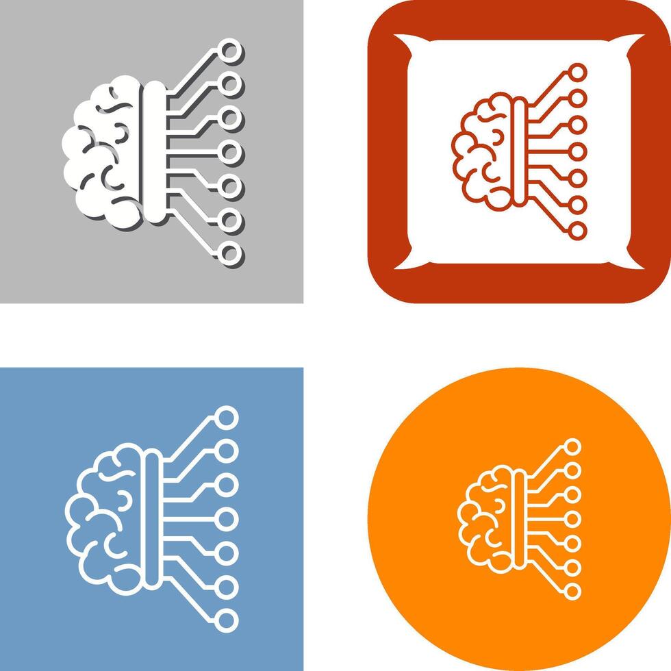 Machine Learning Icon Design vector