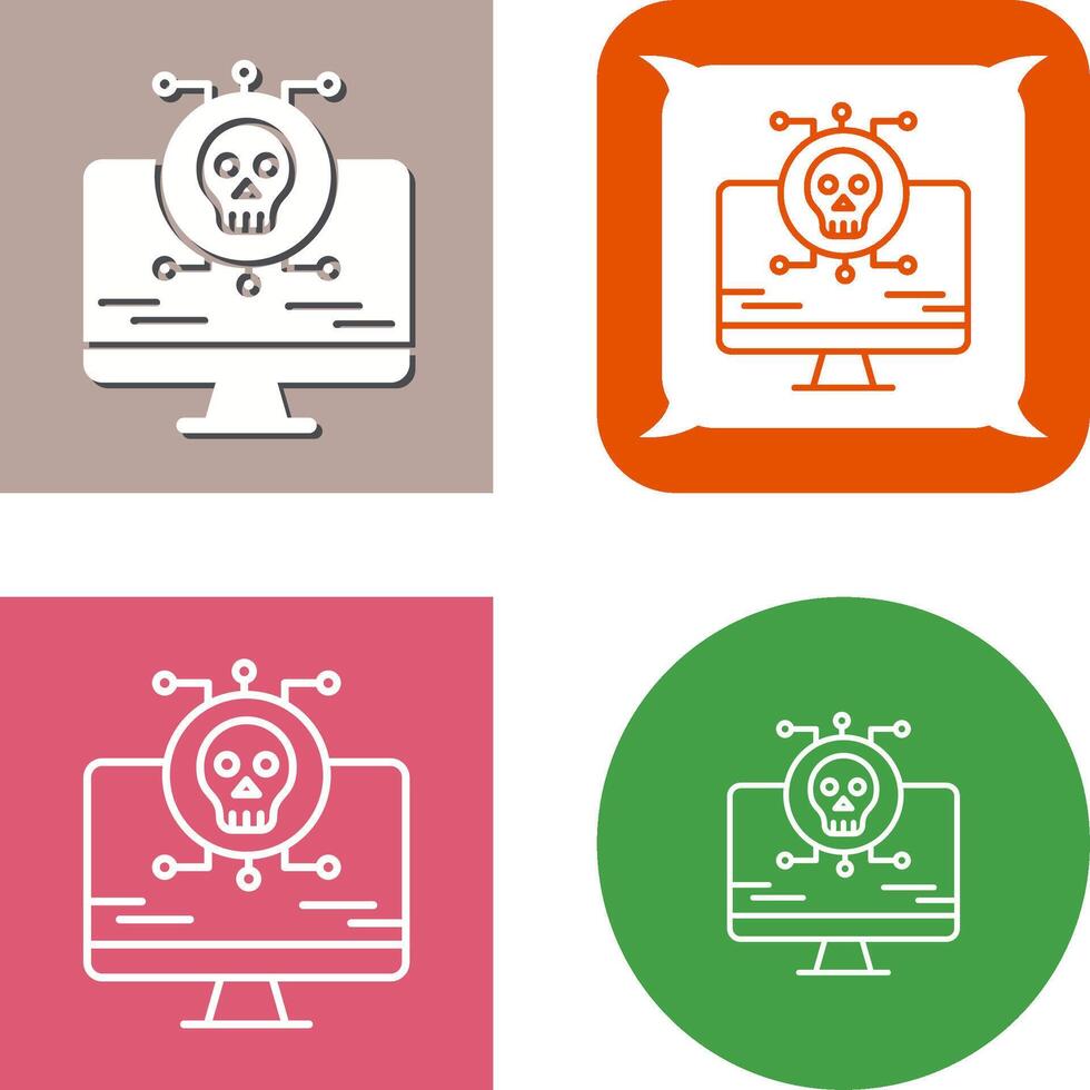 Virus Attack Icon Design vector