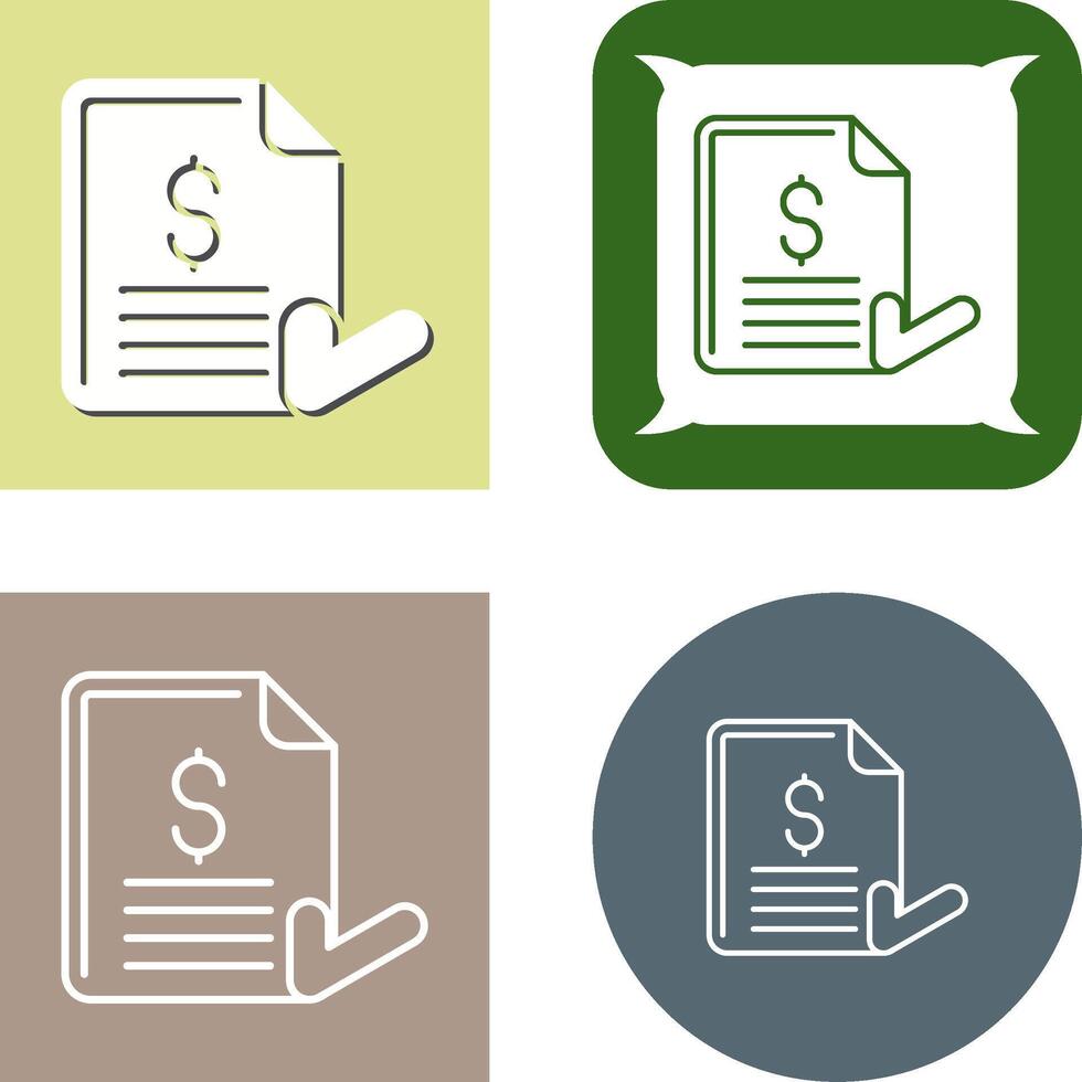 Invoice Icon Design vector