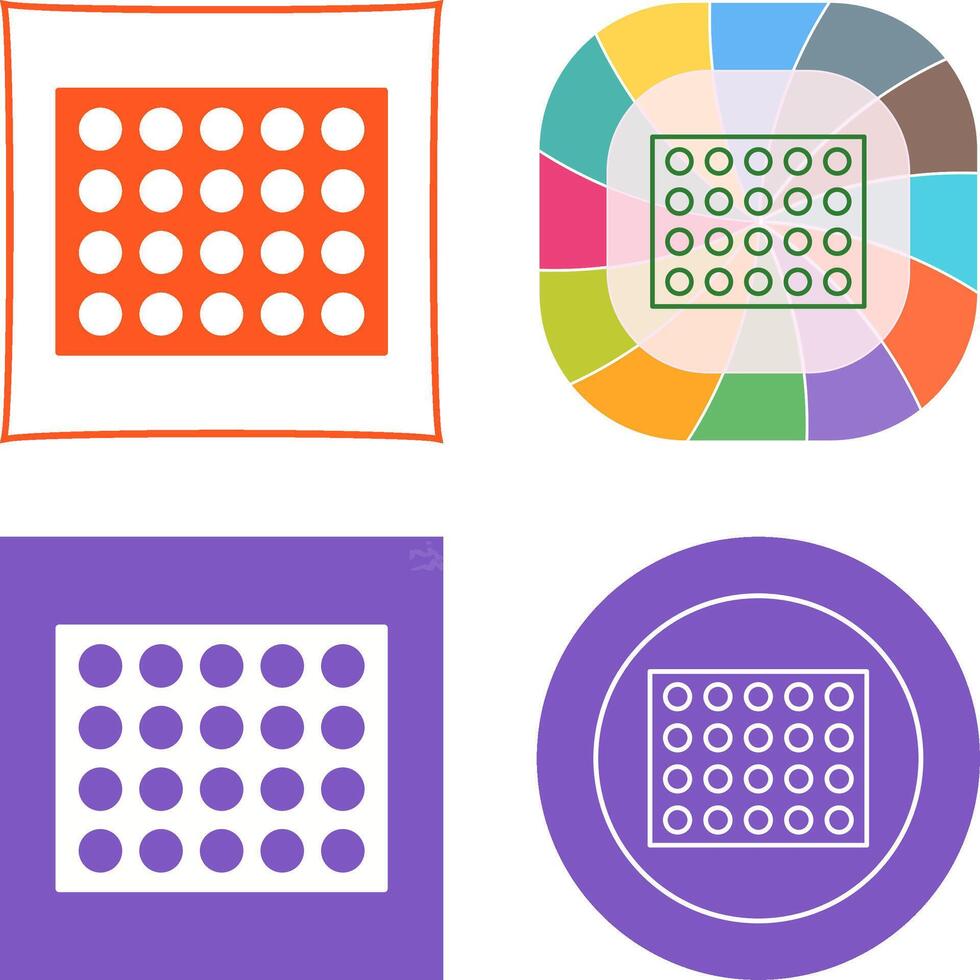 Colored Palette Icon vector