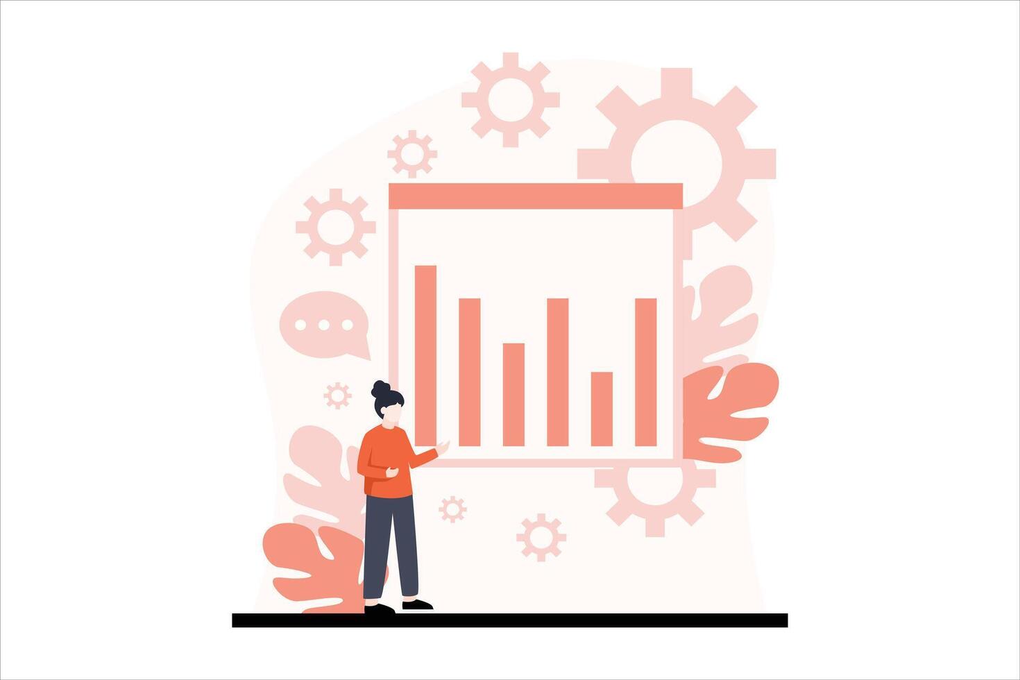 Finance Business Flat Design Illustration vector