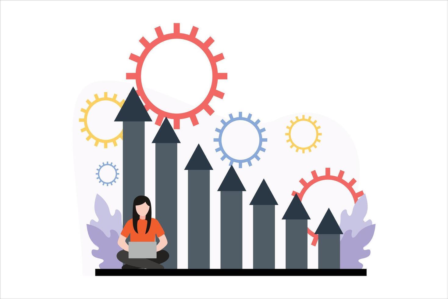 Finance Business Flat Design Illustration vector